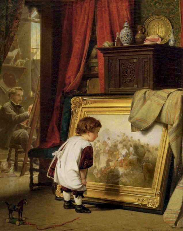 Август Фридрих Зигерт «Маленький знаток искусства», 1863 год