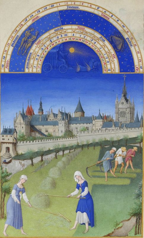 Братья Лимбург «Времена года. Июнь. Великолепный часослов герцога Беррийского», 1440-е