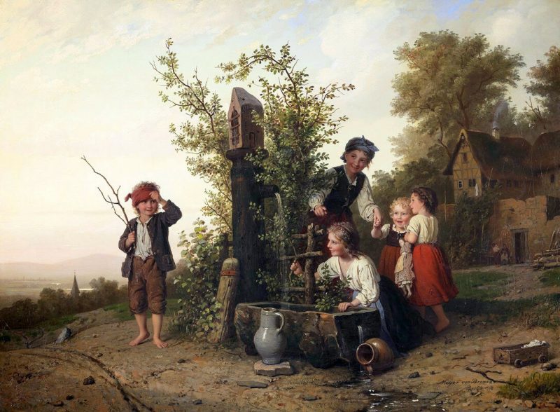Иоганн Георг Мейер фон Бремен «Игра в жмурки», 1868 год