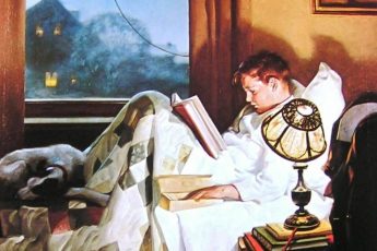 Норман Роквэлл «Каждый парень может стать Аладдином» (Крекеры в постели), 1920 год