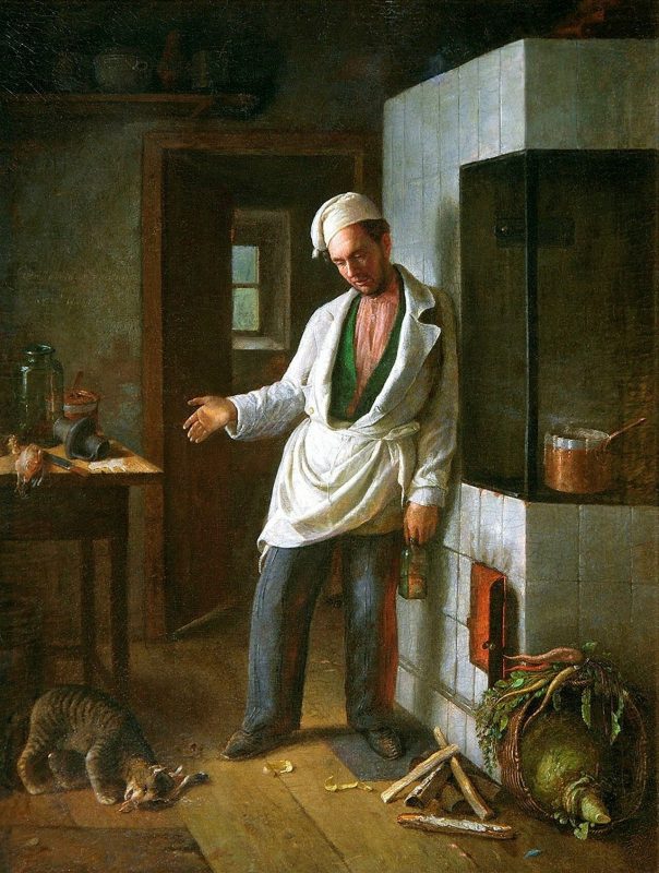 Сергей Грибков «Кот и повар», 1895 год