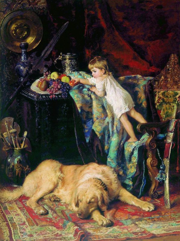 Константин Маковский «В мастерской художника», 1881 год
