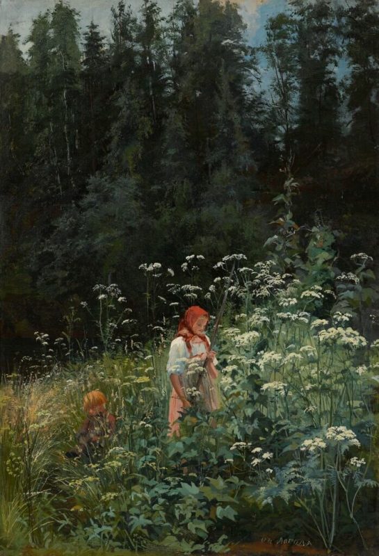 Ольга Лагода-Шишкина «Девочка в траве», 1880 год