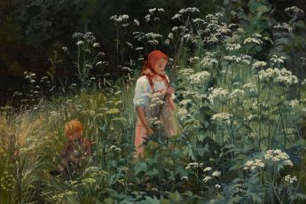 Ольга Лагода-Шишкина «Девочка в траве», фрагмент