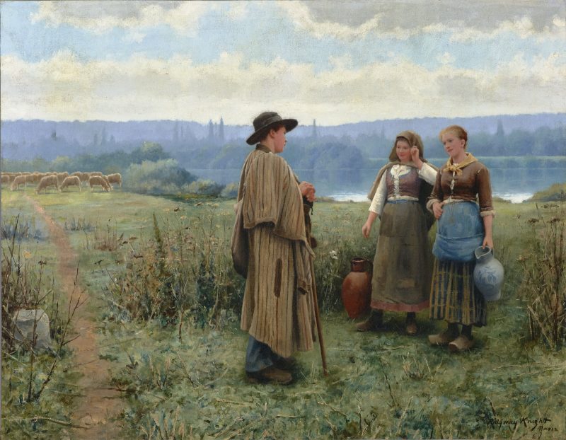 Дэниэл Риджуэй Найт «Момент отдыха», 1895 год