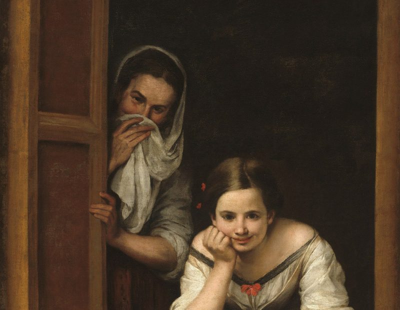 Бартоломе Эстебан Мурильо «Две женщины в окне», фрагмент