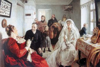 Илларион Прянишников «В ожидании шафера», 1891 год