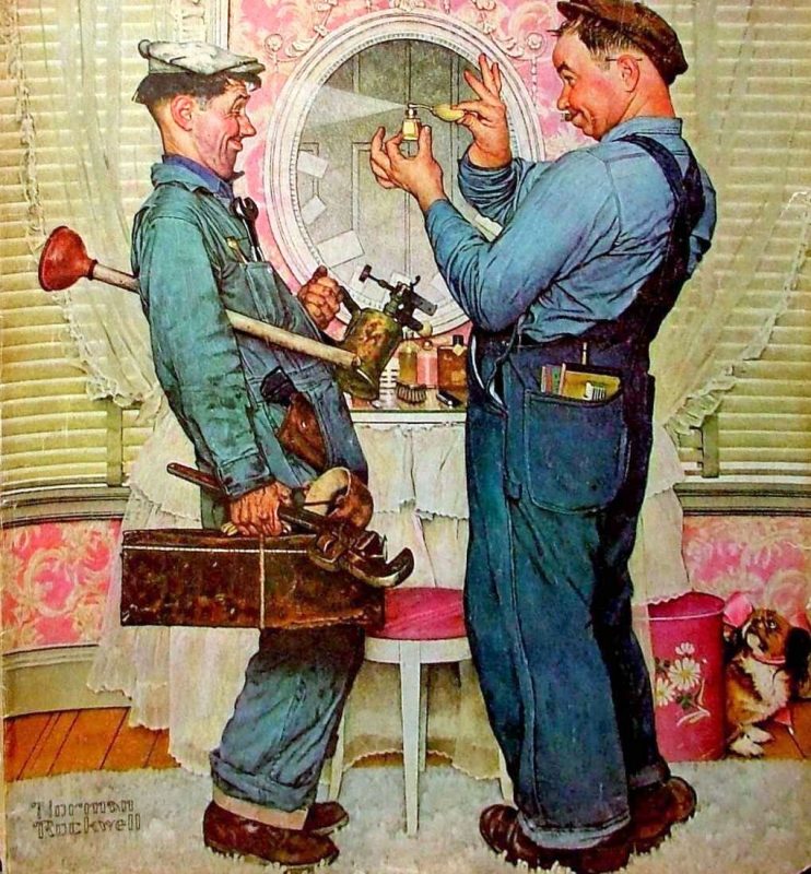 Норман Роквелл «Два сантехника», 1951 год