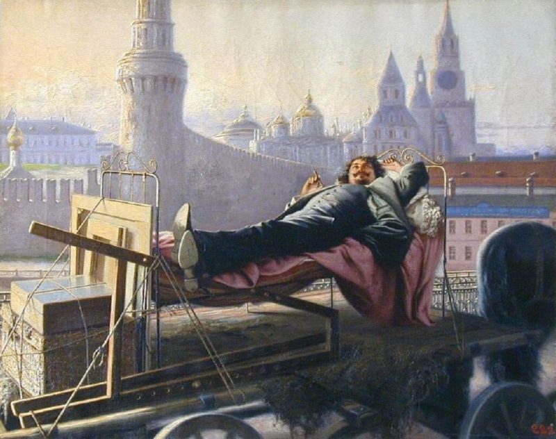 Павел Яковлев «Переезд художника на новую квартиру», 1899 год